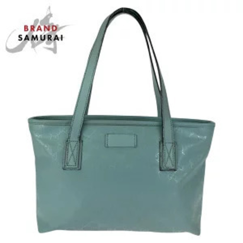 Gucci GG Imprime Tote Bag Shoulder Blue Leather